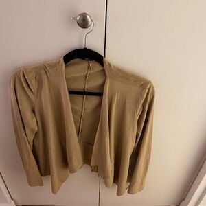 Zara Women's Beige Open Front Cardigan